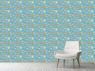 patterned-wallpaper-retro-balloon-ride