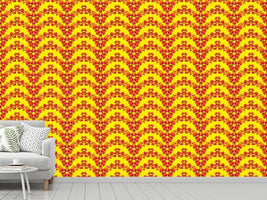 patterned-wallpaper-pansies-zigzag