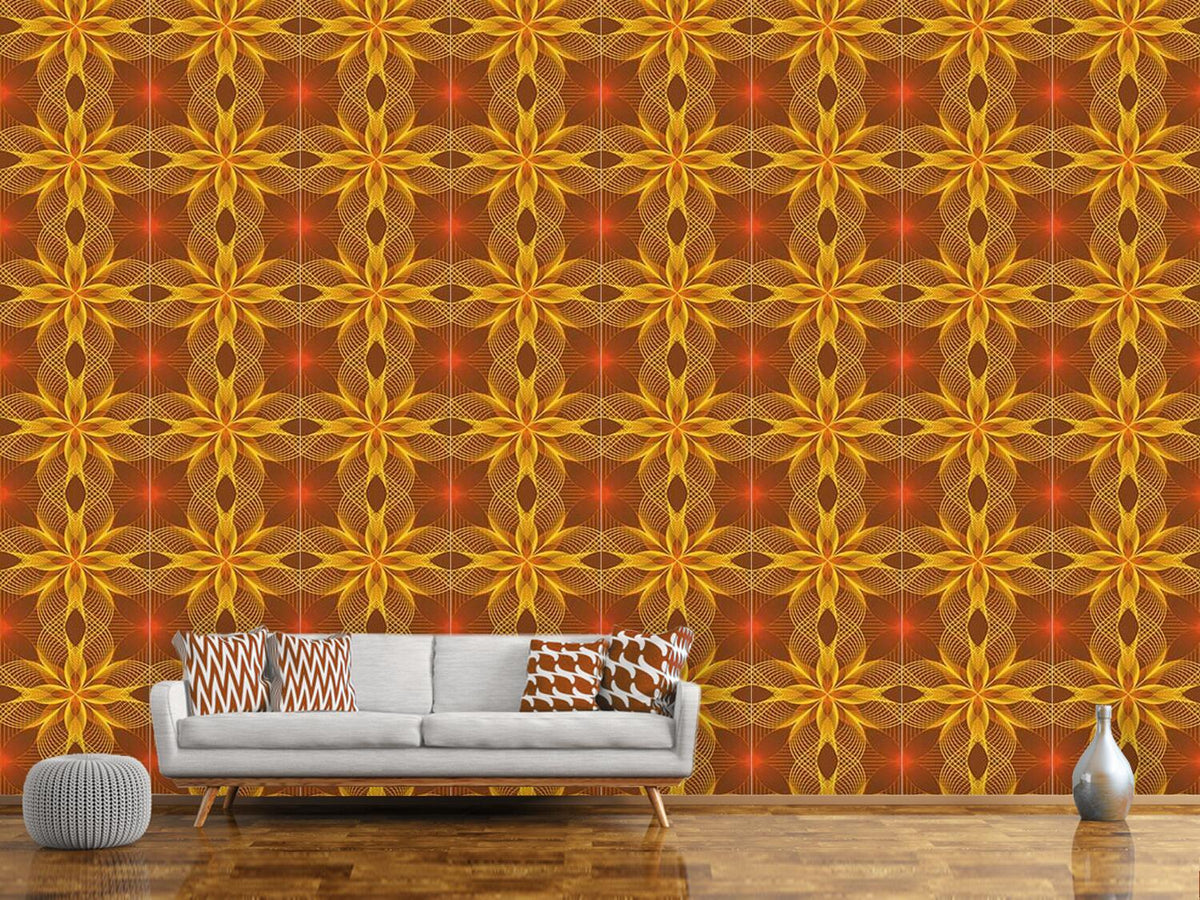 patterned-wallpaper-flower-geometry