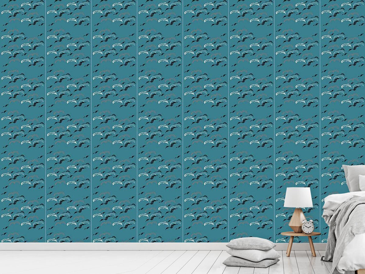 patterned-wallpaper-seagulls