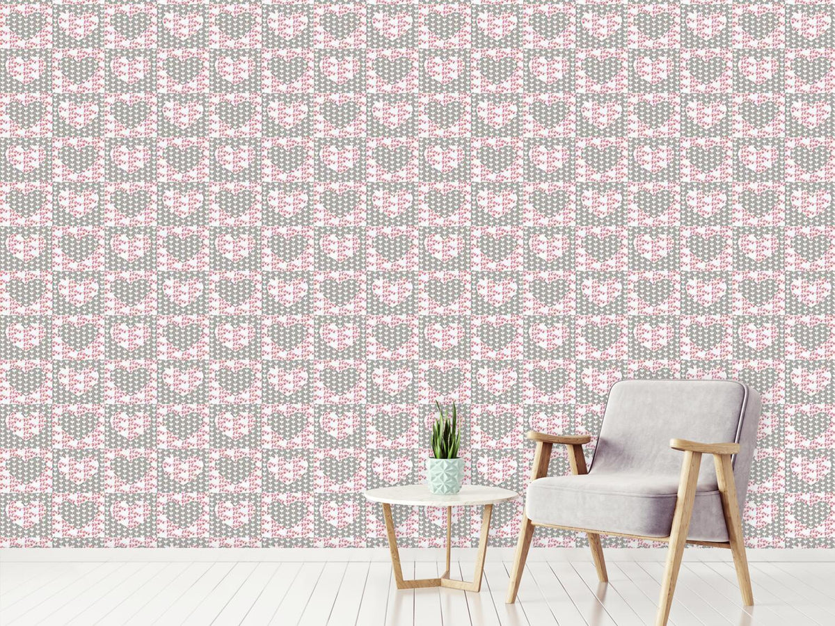 patterned-wallpaper-herz-ist-trumpf-grau