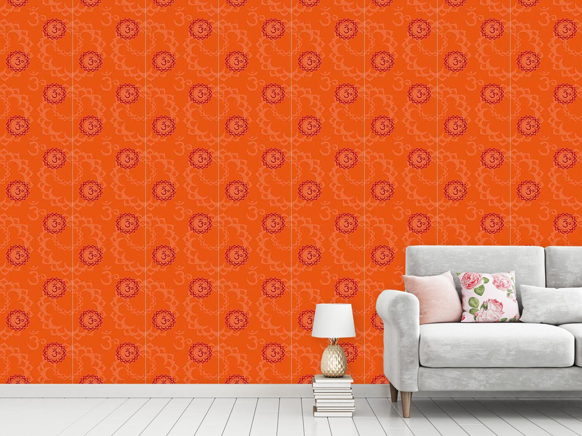 patterned-wallpaper-orange-om