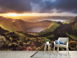 photo-wallpaper-azores-sete-cidades-sunset-panorama