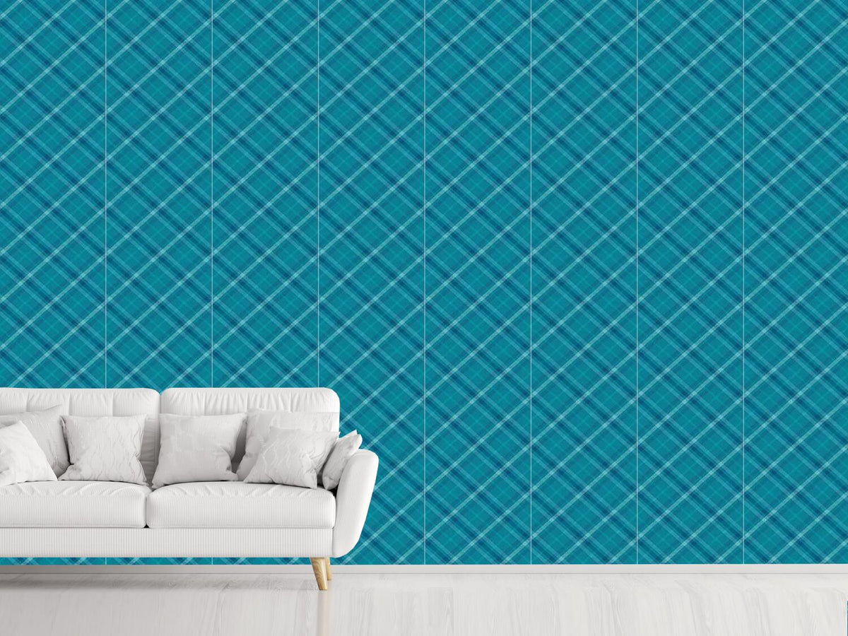 patterned-wallpaper-aqua-tartan