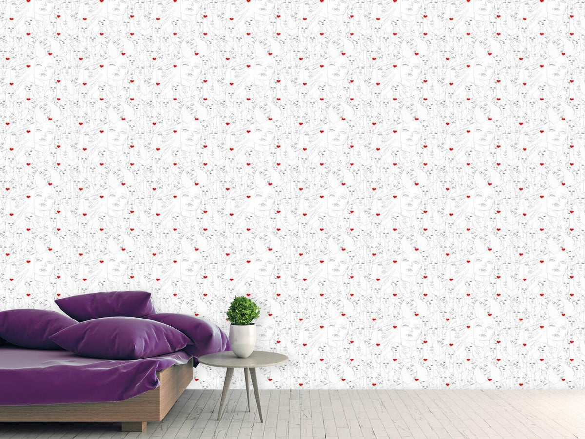 patterned-wallpaper-face-of-love