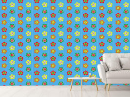 patterned-wallpaper-flower-buttons