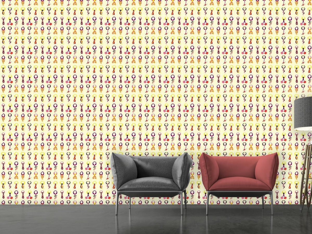 patterned-wallpaper-ties-in-love