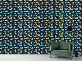 patterned-wallpaper-birds-with-blossoms