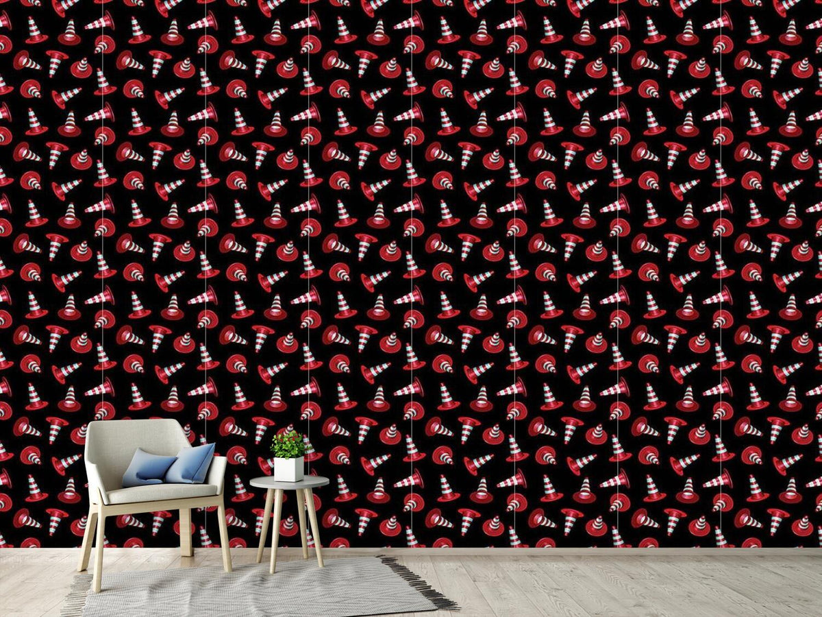 patterned-wallpaper-dancing-traffic-cones