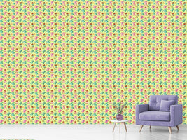 patterned-wallpaper-baby-clothes-and-toys