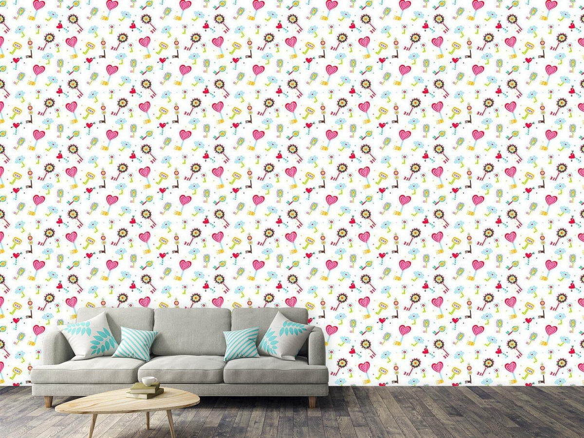 patterned-wallpaper-the-keys-to-the-childrens-hearts