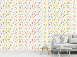 patterned-wallpaper-magic-feathers