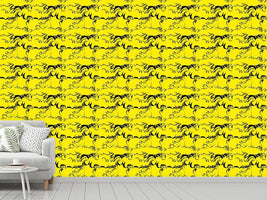 patterned-wallpaper-calligraphy-on-yellow