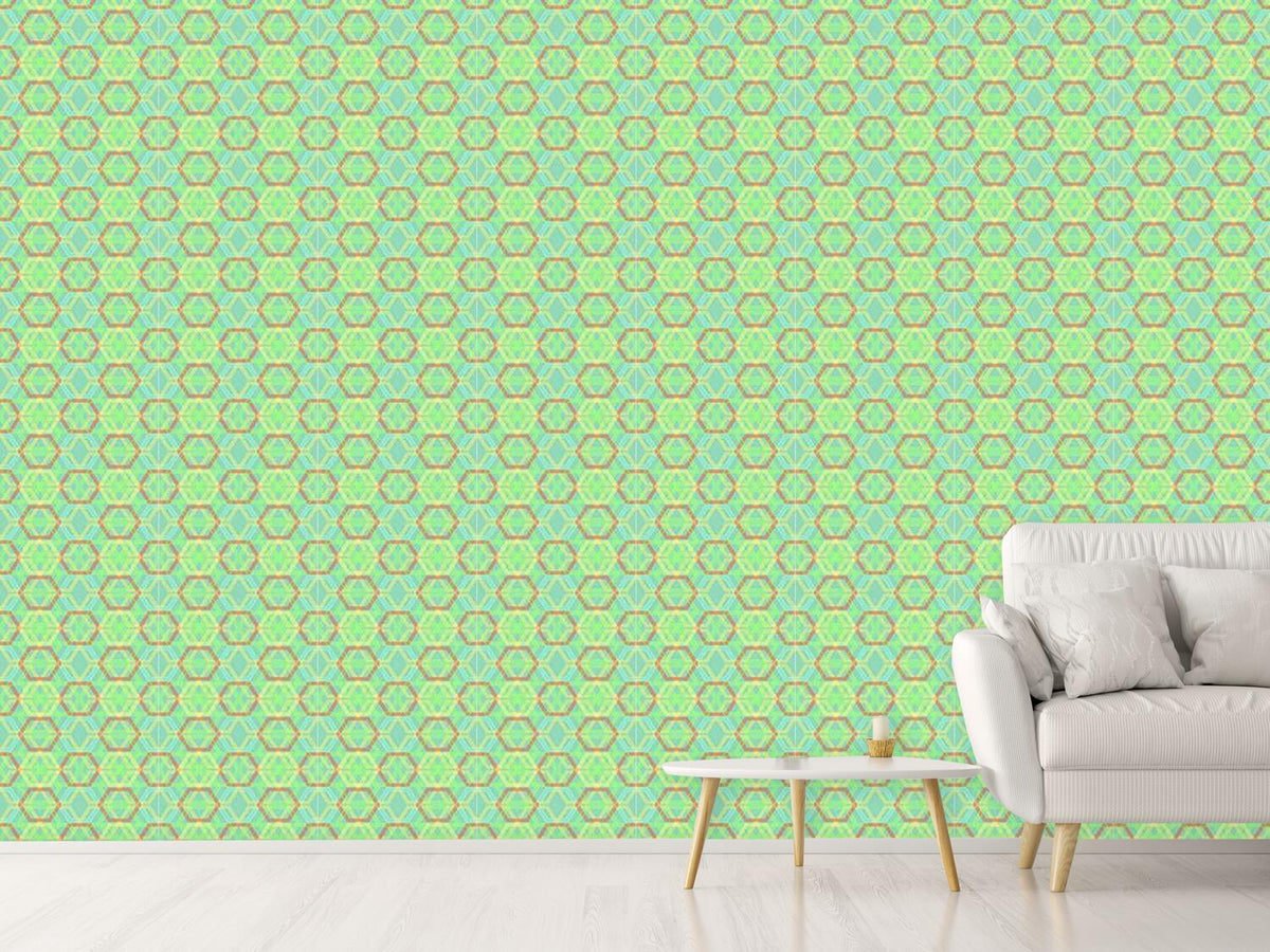 patterned-wallpaper-hexagonia-verde