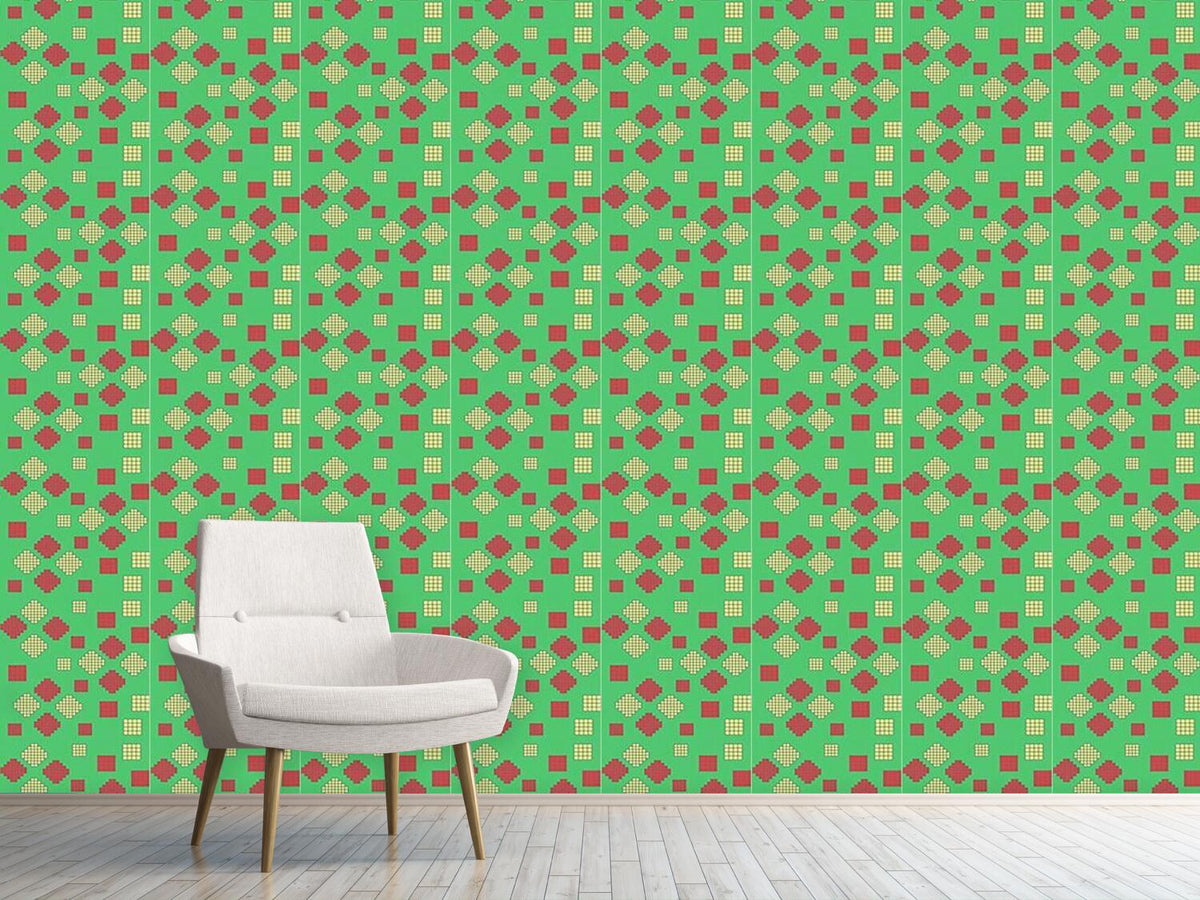 patterned-wallpaper-mosaik-geometry