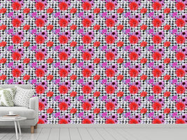 patterned-wallpaper-houndstooth-floral