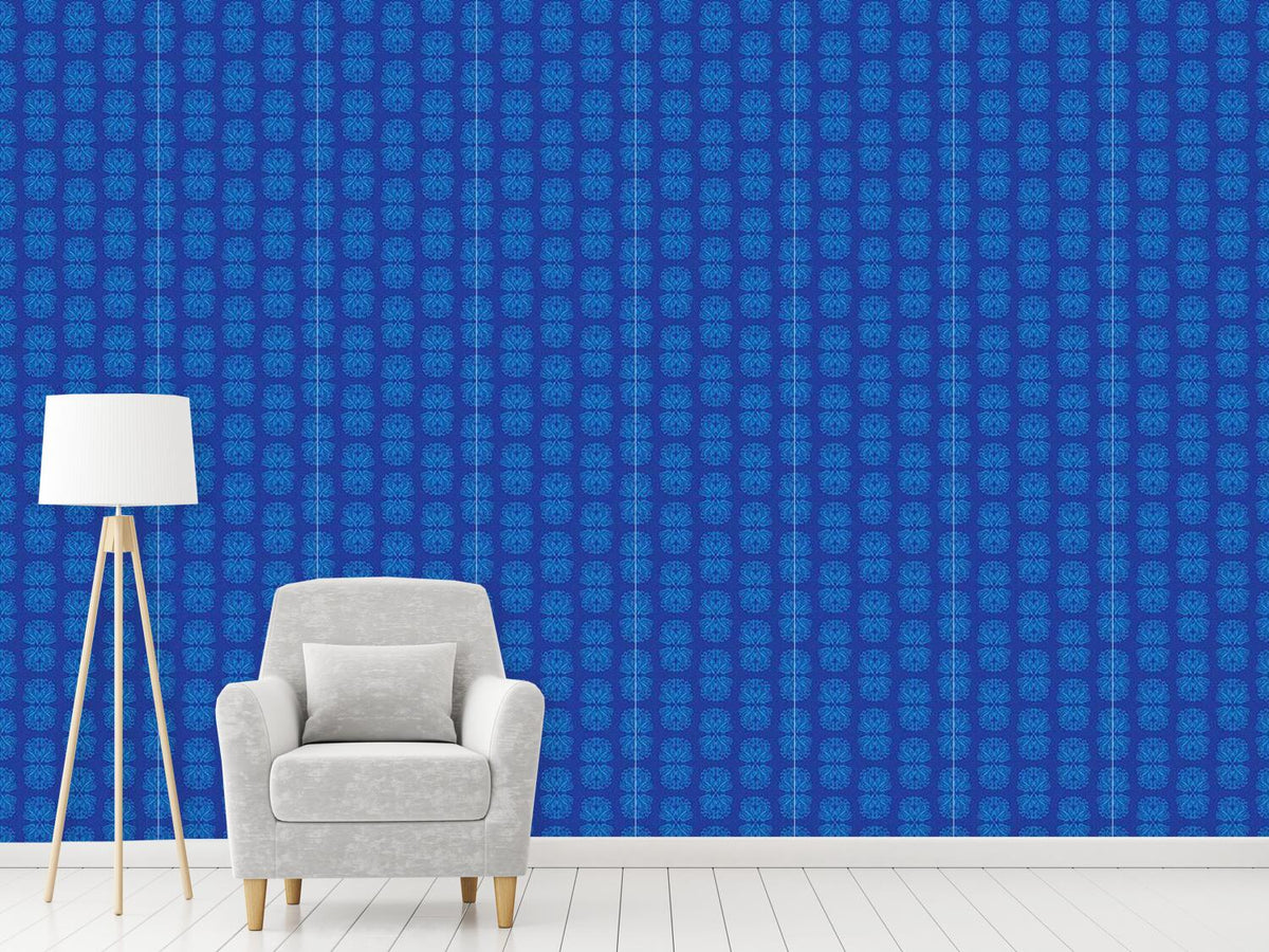 patterned-wallpaper-phoenix-in-blue