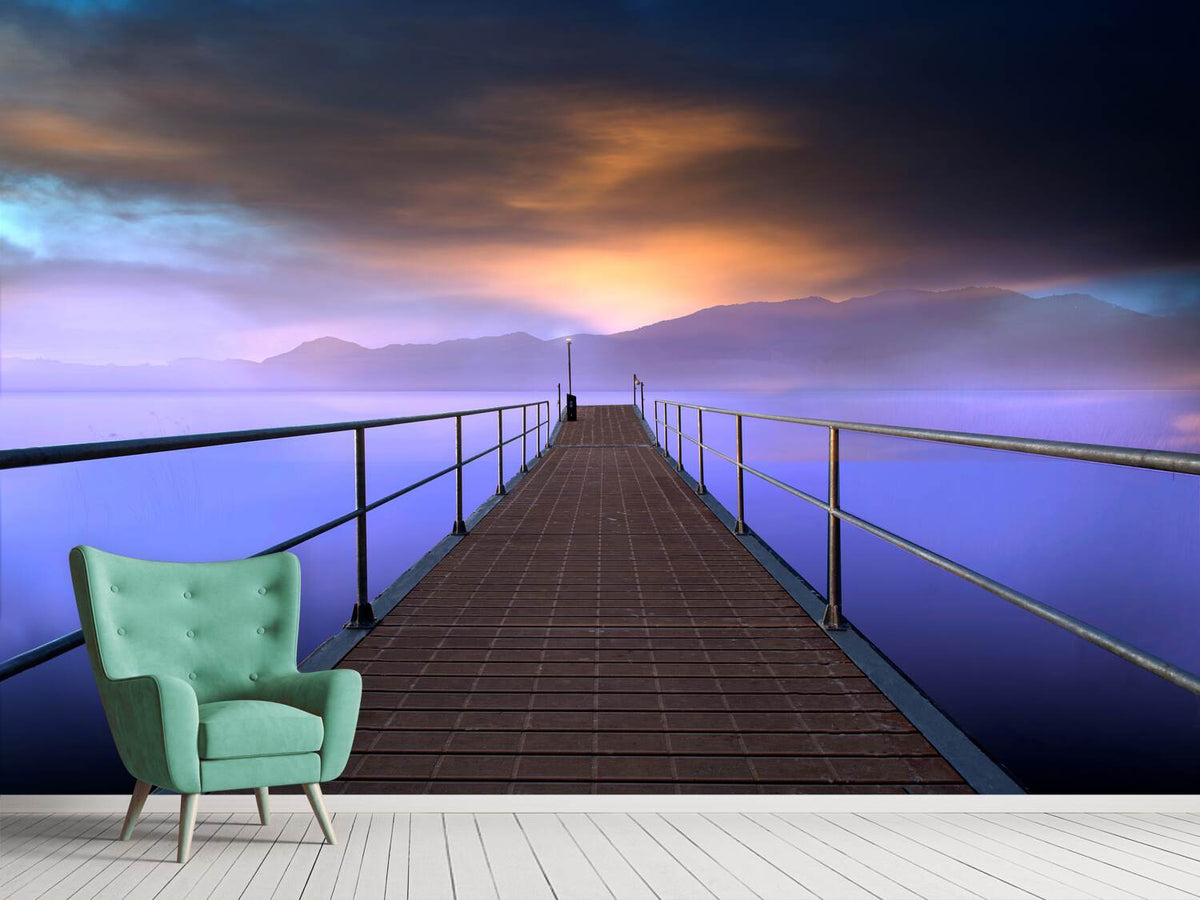 photo-wallpaper-pier-at-sunset-x