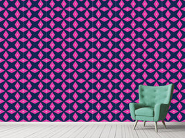 patterned-wallpaper-rhomb-floral