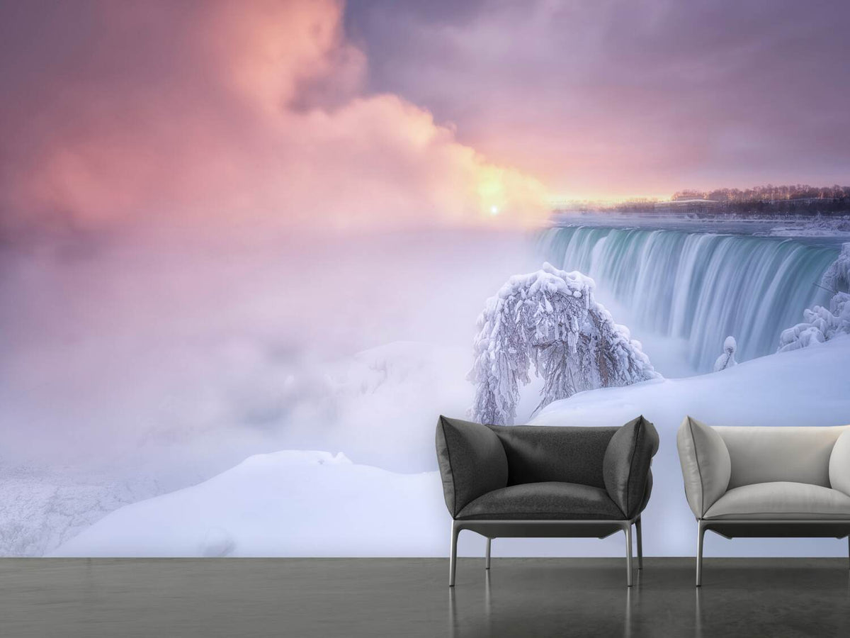 photo-wallpaper-sunrise-at-niagara-falls