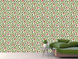 patterned-wallpaper-holly-christmas