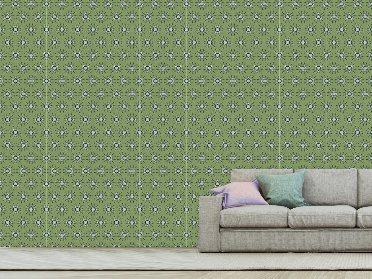 patterned-wallpaper-green-stars