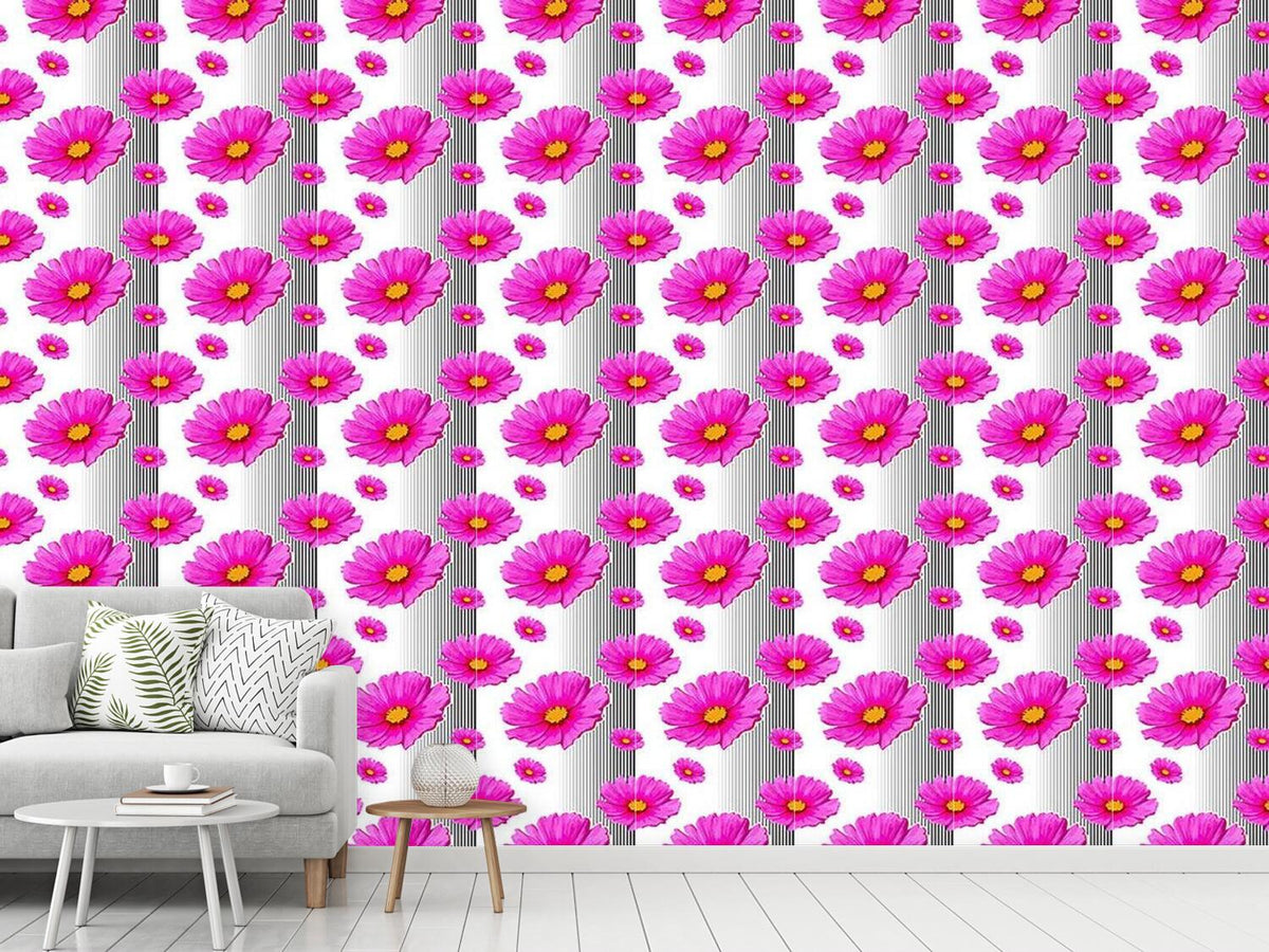 patterned-wallpaper-pink-cosmea