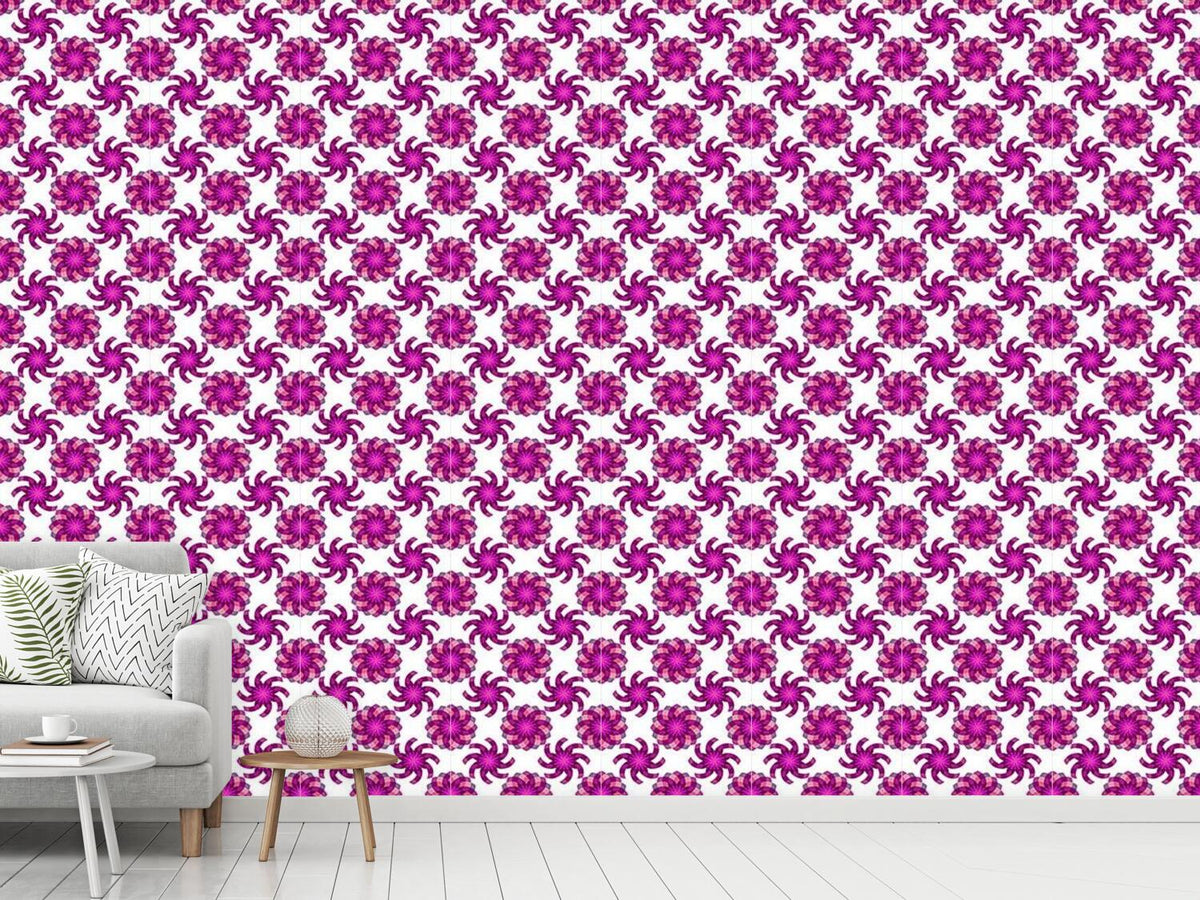 patterned-wallpaper-geometric-flower-magic