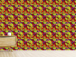 patterned-wallpaper-leaf-expression-in-pop-art