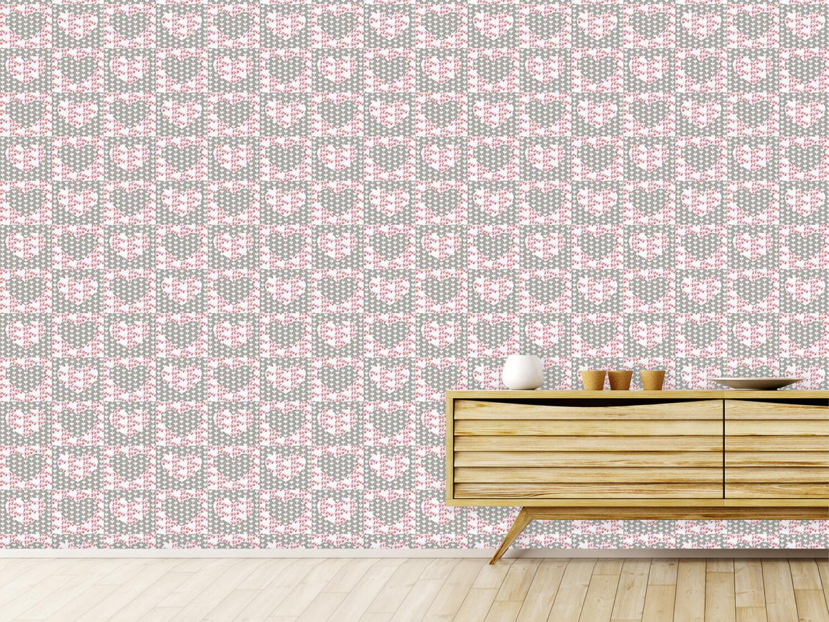 patterned-wallpaper-herz-ist-trumpf-grau