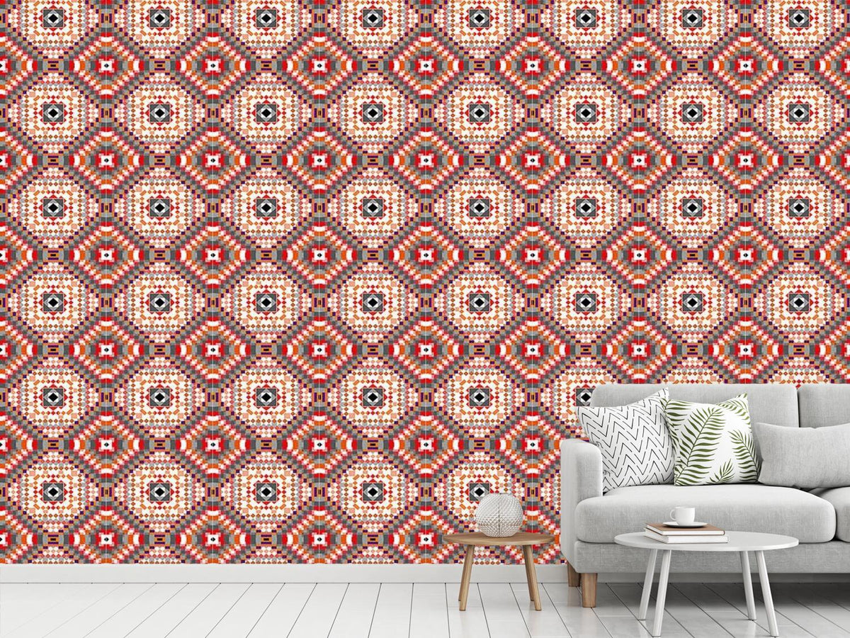 patterned-wallpaper-kilim-squares