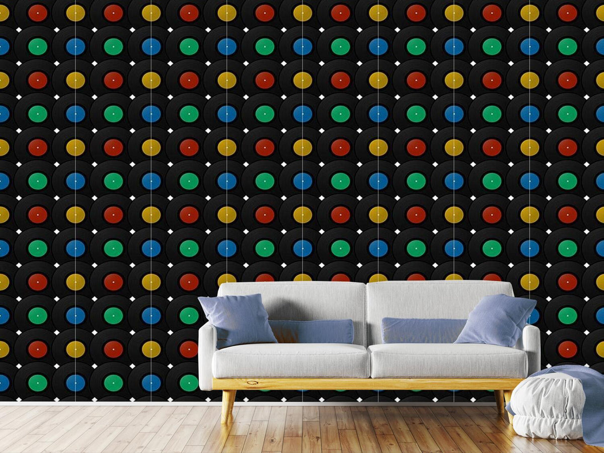 patterned-wallpaper-record-disk