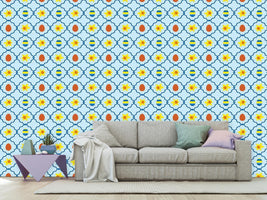 patterned-wallpaper-easter-daffodils-blue