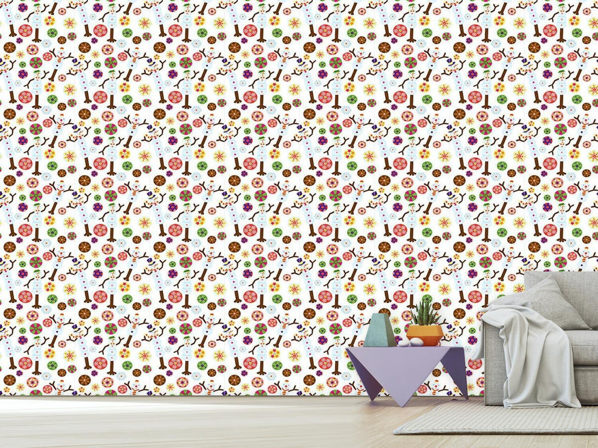 patterned-wallpaper-snowman