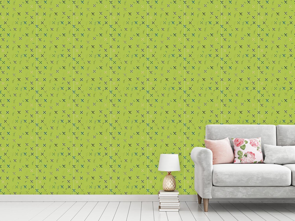 patterned-wallpaper-resis-mural-painting-green