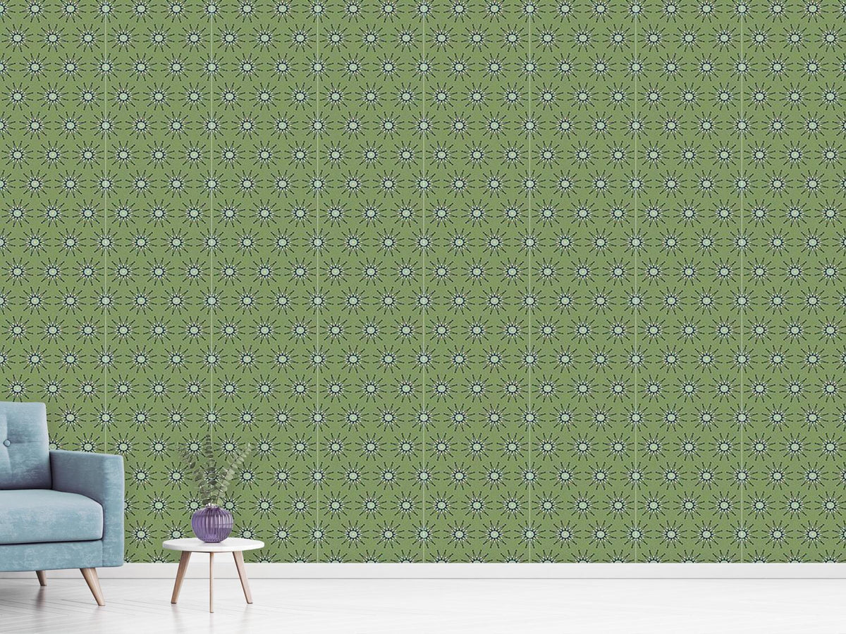 patterned-wallpaper-green-stars