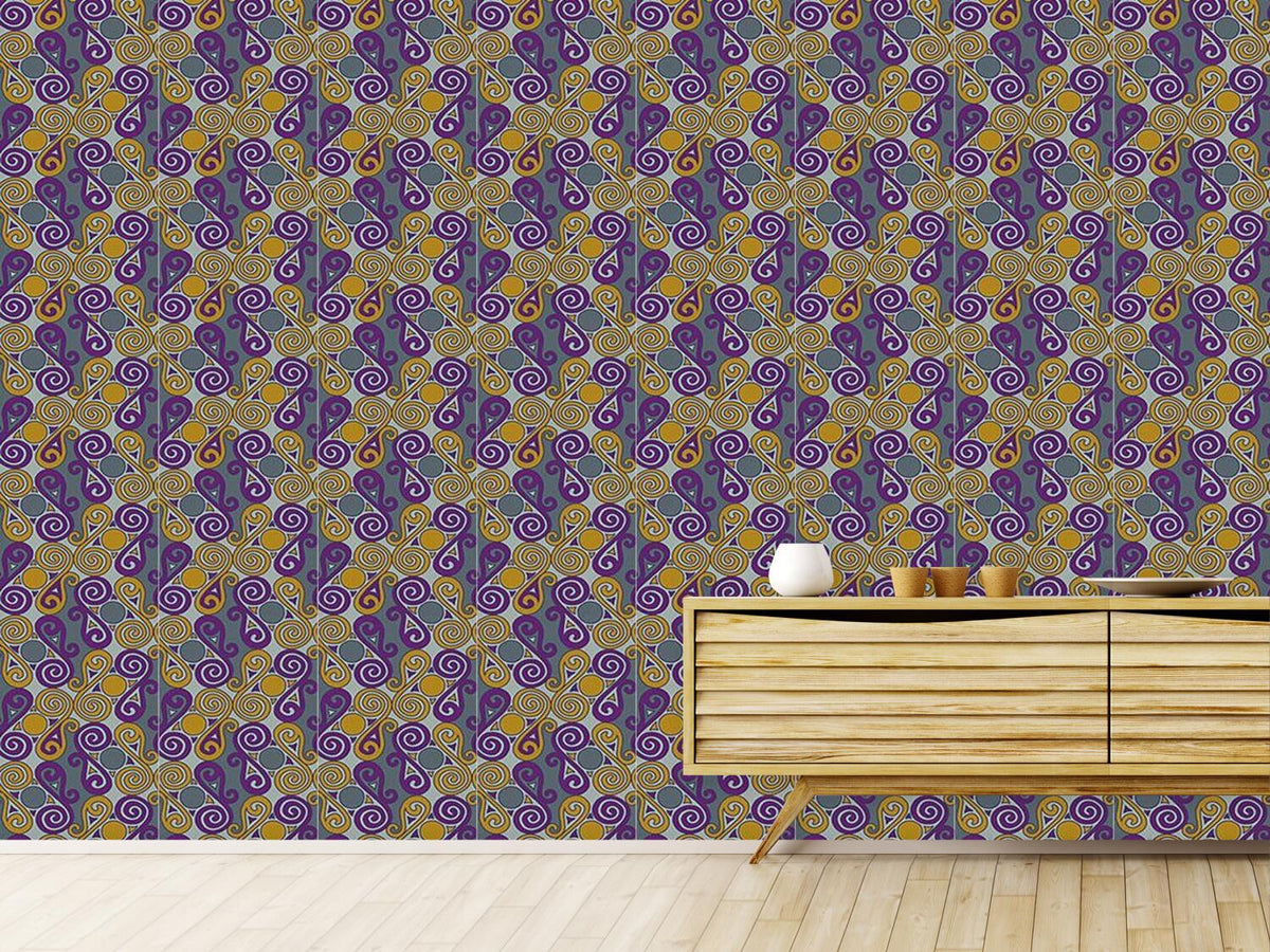 patterned-wallpaper-cucuteni-spirals-grey