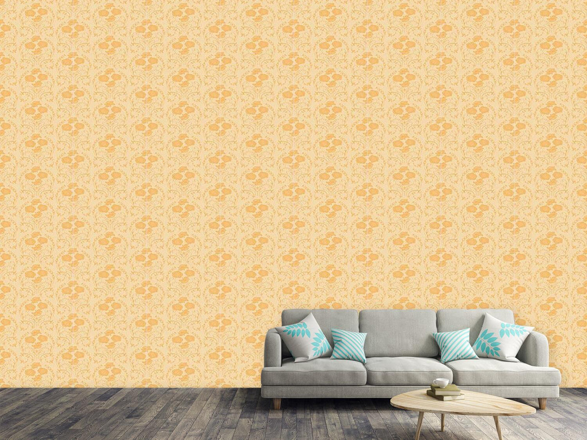 patterned-wallpaper-rose-orange