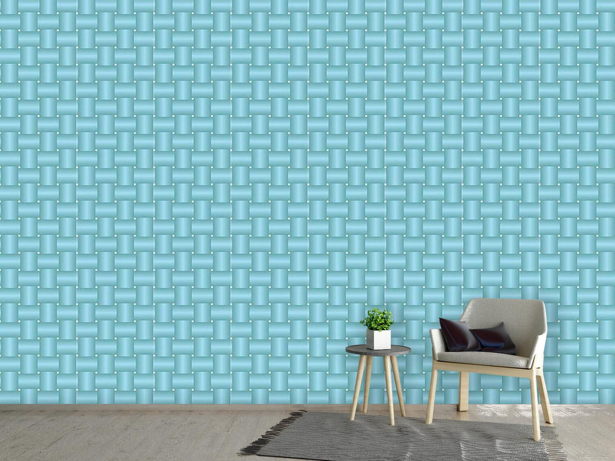 patterned-wallpaper-intertwined-blue