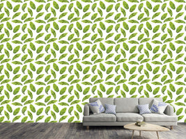 patterned-wallpaper-watercolor-leaves