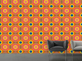 patterned-wallpaper-colorful-hexagons