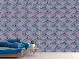 patterned-wallpaper-floral-hearts-pink-on-grey