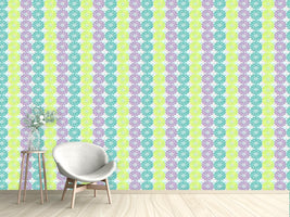 patterned-wallpaper-clover-blossoms-pastel