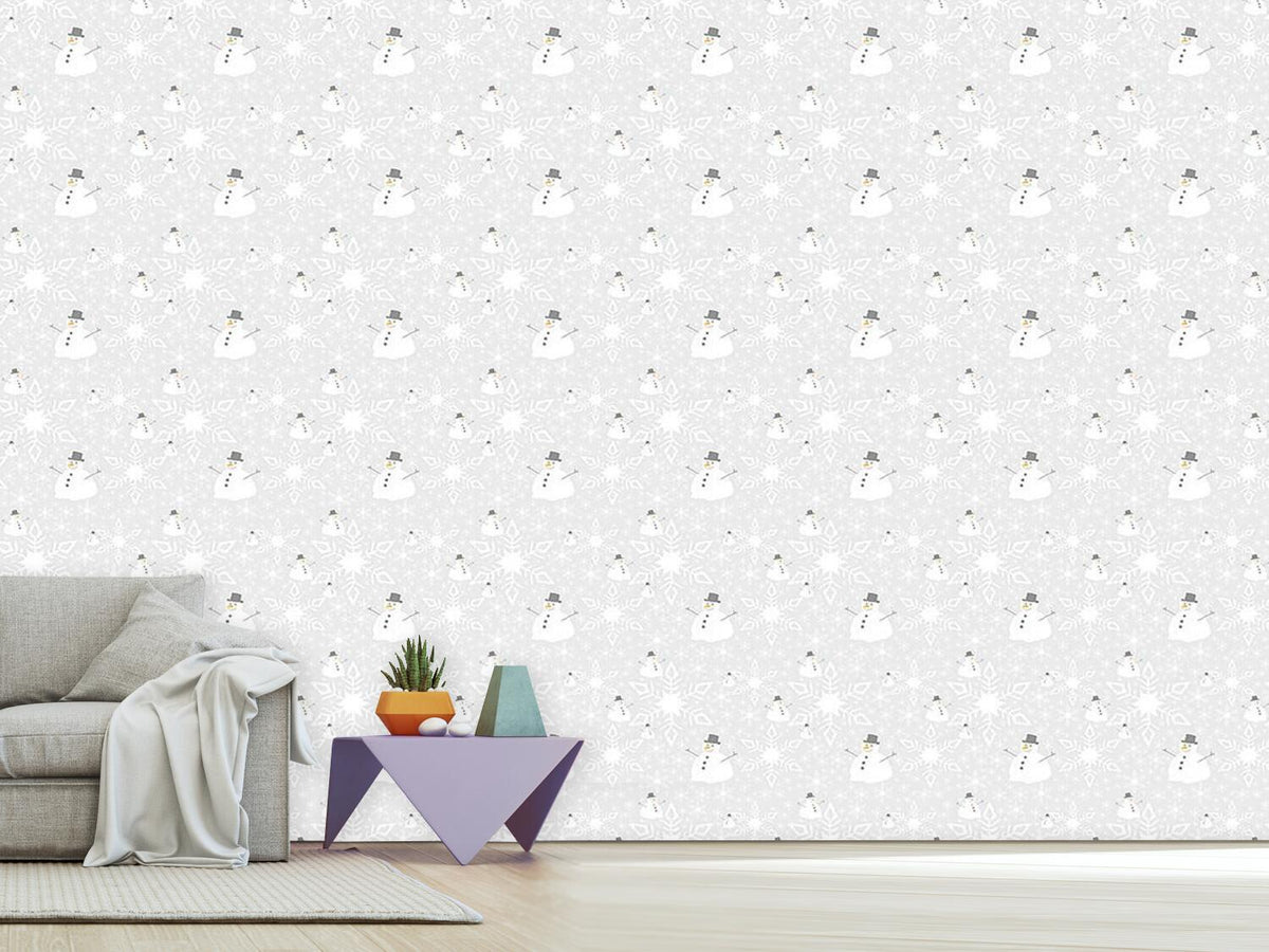 patterned-wallpaper-let-it-snow-man