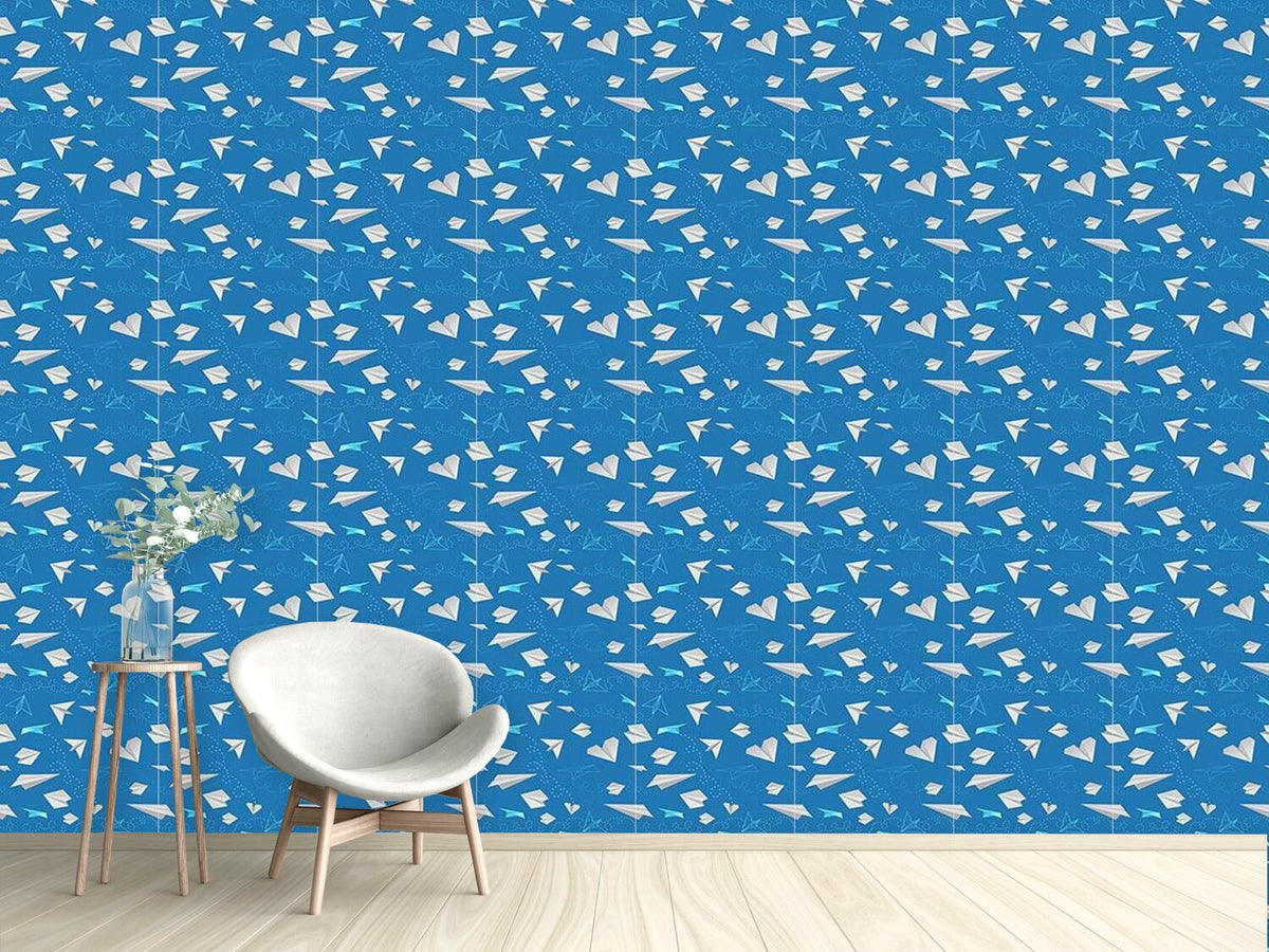 patterned-wallpaper-paper-planes