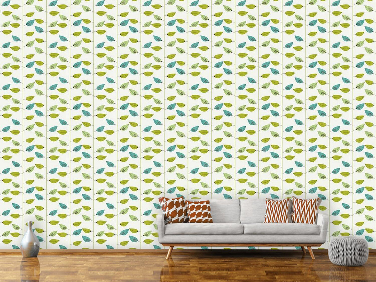 patterned-wallpaper-leaf-on-strings