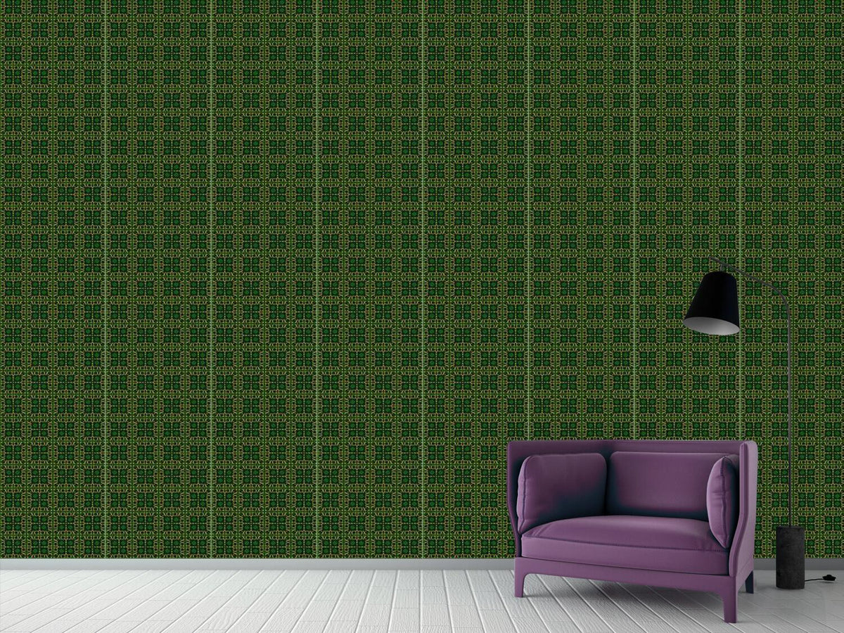 patterned-wallpaper-ninety-one-in-gold-letters