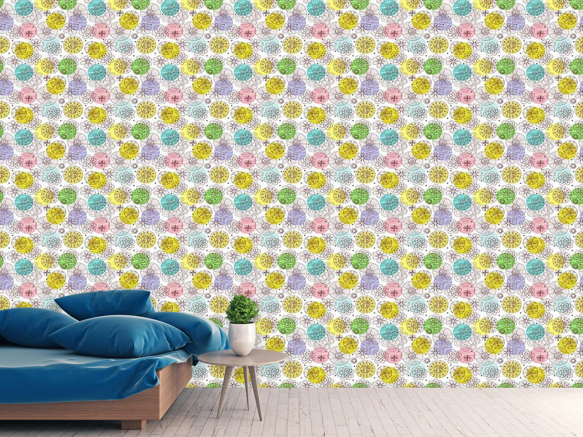 patterned-wallpaper-doodle-blossoms