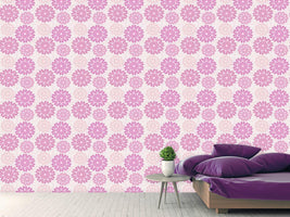 patterned-wallpaper-christmas-stars-on-dots