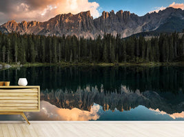 photo-wallpaper-sunset-at-lake-carezza-x